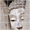 Foto Tegelsticker 15x15 'Boeddha In Hout' 90x60 Cm Hxb