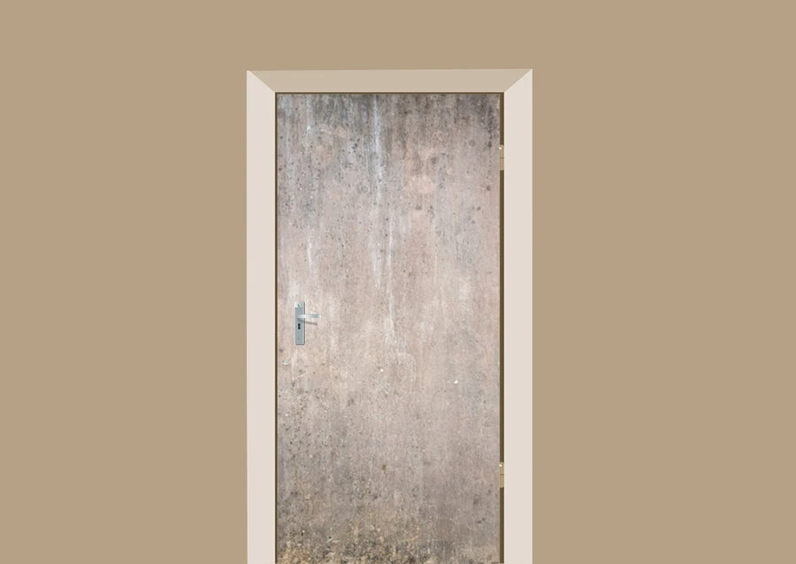 Deursticker Betonnen Muur 1 Deursticker Betonnen Muur