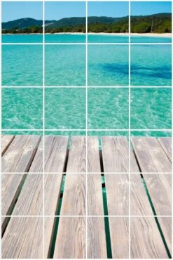 Foto Tegelsticker 15x15 'Kust Van Corsica' 90x60 Cm Hxb