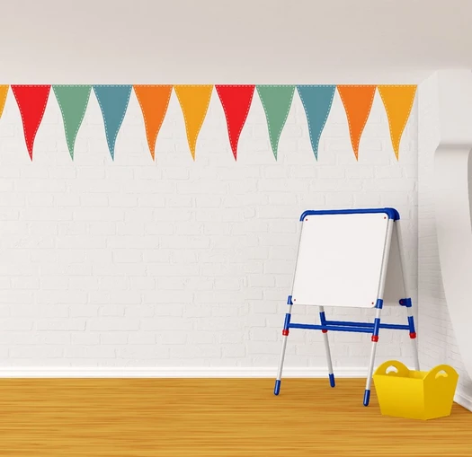 Muurstickers Feest Vlaggen (1 Vel) 1 Muurstickers Feest Vlaggen (1 Vel)