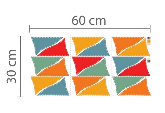 Muurstickers Feest Vlaggen (1 Vel) 2 Muurstickers Feest Vlaggen (1 Vel) - Afbeelding 2