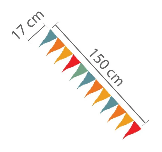 Muurstickers Feest Vlaggen (1 Vel) 3 Muurstickers Feest Vlaggen (1 Vel) - Afbeelding 3