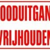 XL Sticker Nooduitgang Vrijhouden (19.5x28.5cm) -Plakfolie Winkel 2049254727