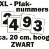 XL Huisnummer/container Stickers Zwart 20CM 2 XL Huisnummer/container Stickers Zwart 20CM -Plakfolie Winkel 2054552568