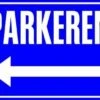 XL Sticker Parkeren Links (19.5x28.5cm)