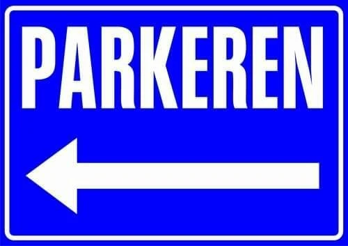 XL Sticker Parkeren Links (19.5x28.5cm) 1 XL Sticker Parkeren Links (19.5x28.5cm)