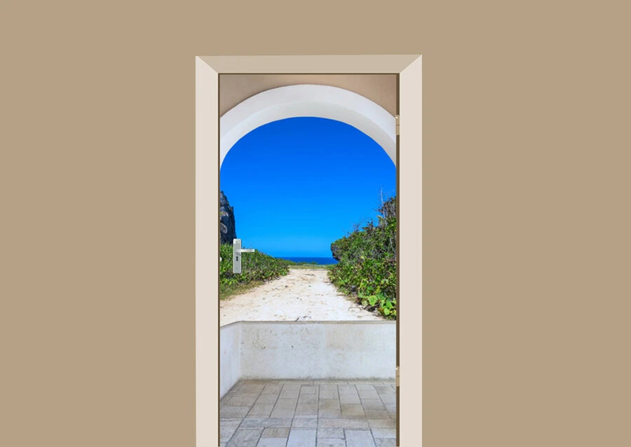 Deursticker Weg Naar Het Strand 1 Deursticker Weg Naar Het Strand