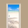 Deursticker Strand In Mauritius -Plakfolie Winkel 2099662587