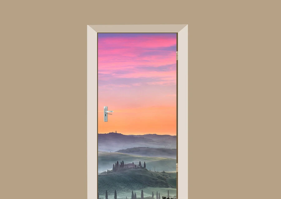Deursticker Toscaans Landschap 1 Deursticker Toscaans Landschap