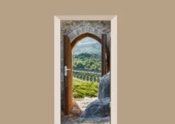 Deursticker Uitzicht Over De Bergen