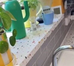 Wrapfolie Terrazzo Stone Mat (122cm Breed) 8 Wrapfolie Terrazzo Stone Mat (122cm Breed) -Plakfolie Winkel 2211116910