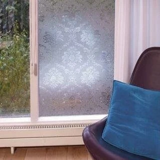 Statisch Raamfolie Barok Bloem (45cm) 2 Statisch Raamfolie Barok Bloem (45cm) - Afbeelding 2