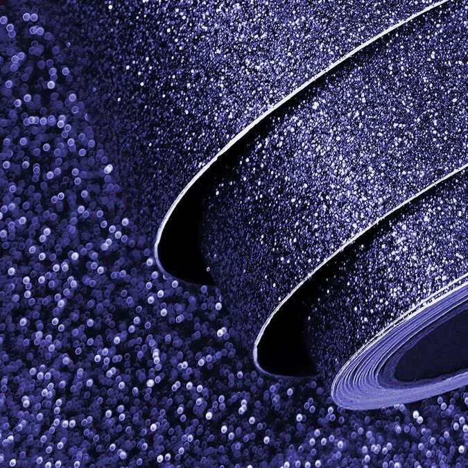 Glitter Plakfolie Blauw-zwart 122cm 2 Glitter Plakfolie Blauw-zwart 122cm - Afbeelding 2