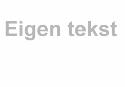 Tekststicker Gezandstraald (max. 25 Tekens)