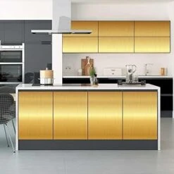 Aslan Metaal Plakfolie CA30 Geborsteld Goud (125cm) -Plakfolie Winkel 2230673061