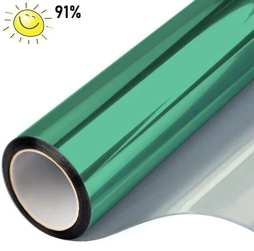 Zonwerend Raamfolie Voor HR+++ Glas Groen (152cm) 1 Zonwerend Raamfolie Voor HR+++ Glas Groen (152cm)