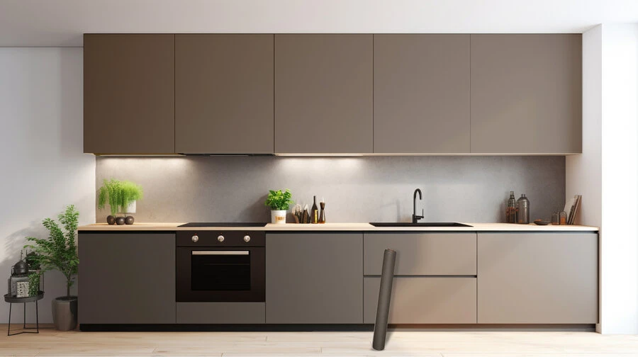 Plakfolie Taupe Glans (45cm) 3 Plakfolie Taupe Glans (45cm) - Afbeelding 3