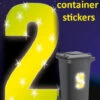 Containersticker Huisnummersticker Fluor Geel 16,5cm 3 Containersticker Huisnummersticker Fluor Geel 16,5cm -Plakfolie Winkel 2329909217