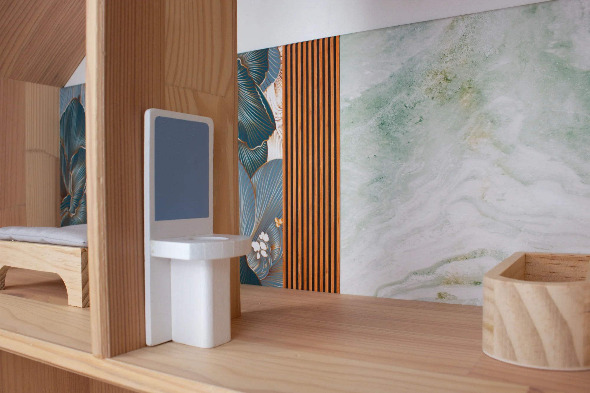 Plakfolie Winkel -Plakfolie Winkel IKEA Flisat Poppenhuissticker Little Green Badkamer